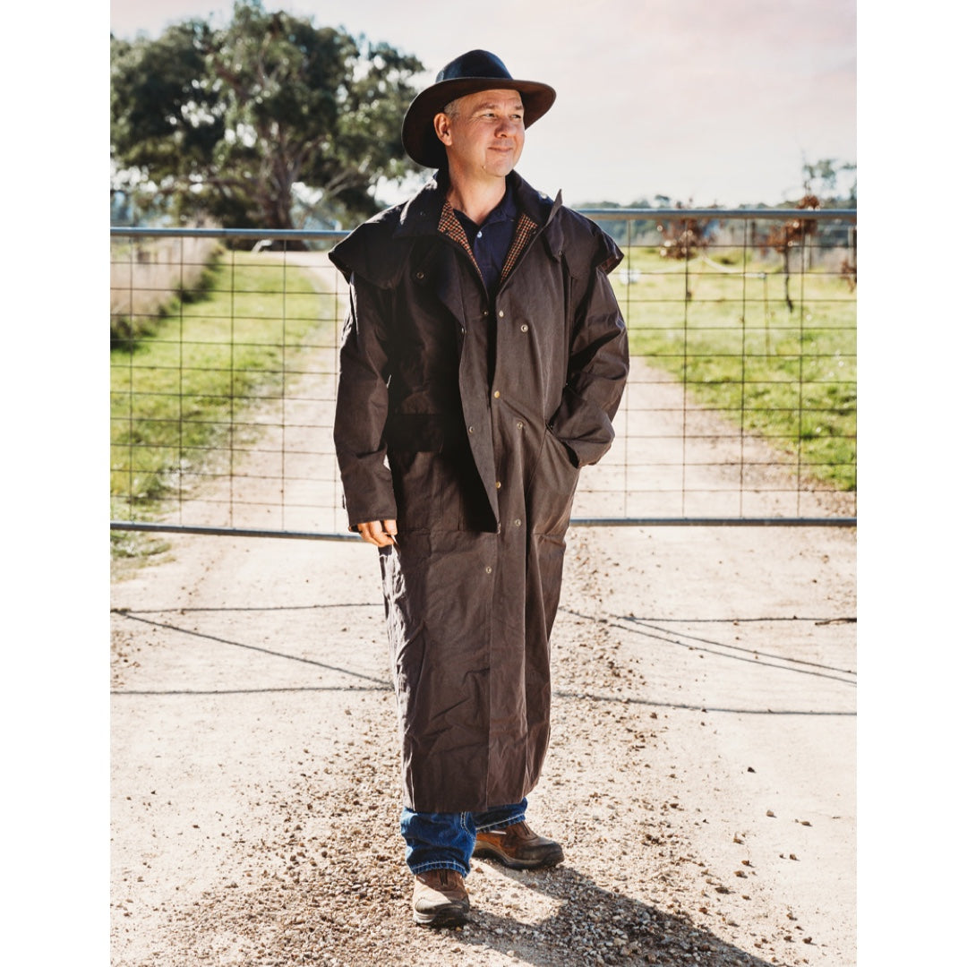 Nullarbor Full Length Oilskin Brown Adult (6833655611469)