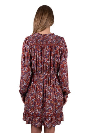 Womens Pure Western Brady Dress - Rust (7497074868301)