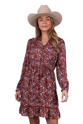 Womens Pure Western Brady Dress - Rust (7497074868301)