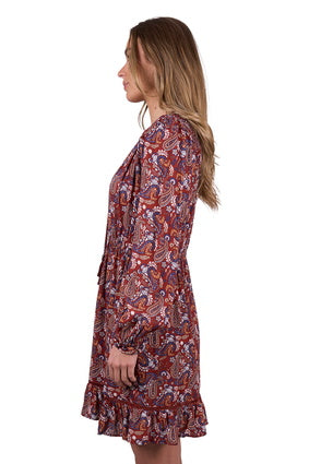 Womens Pure Western Brady Dress - Rust (7497074868301)