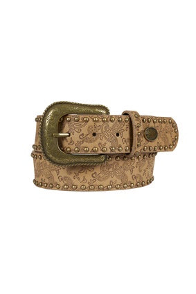 Womens Pure Western Paisley Belt - Light Tan (7328004374605)
