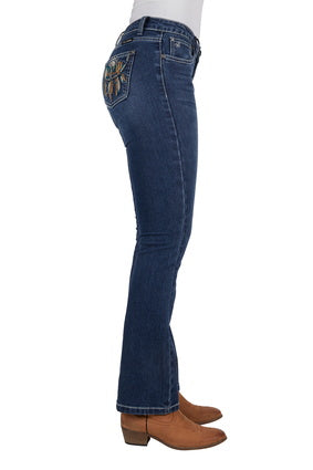 Womens Pure Western Alba Boot Cut Jean -32 Leg (7033678856269)