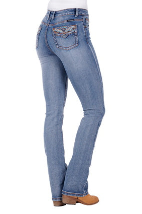 Womens Pure Western Nina High Rise Boot Cut Jean - (6895068938317)