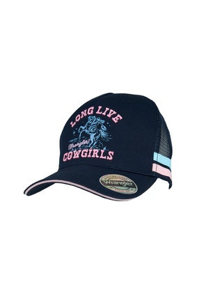 Womens Wrangler Penelope High Profile Trucker Cap - Navy