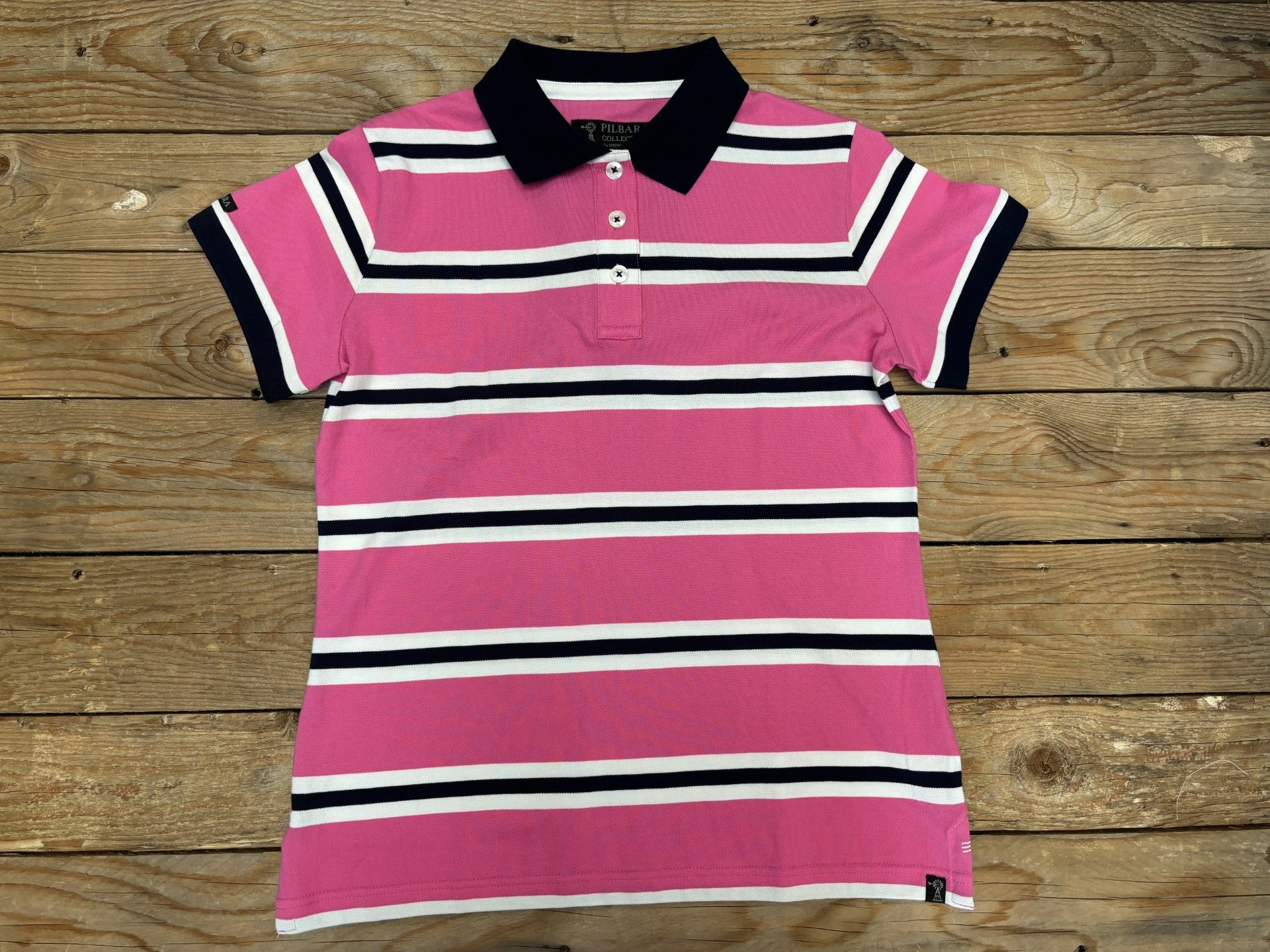 Womens Pilbara Striped Polo Shirt SU23 (7013972639821)