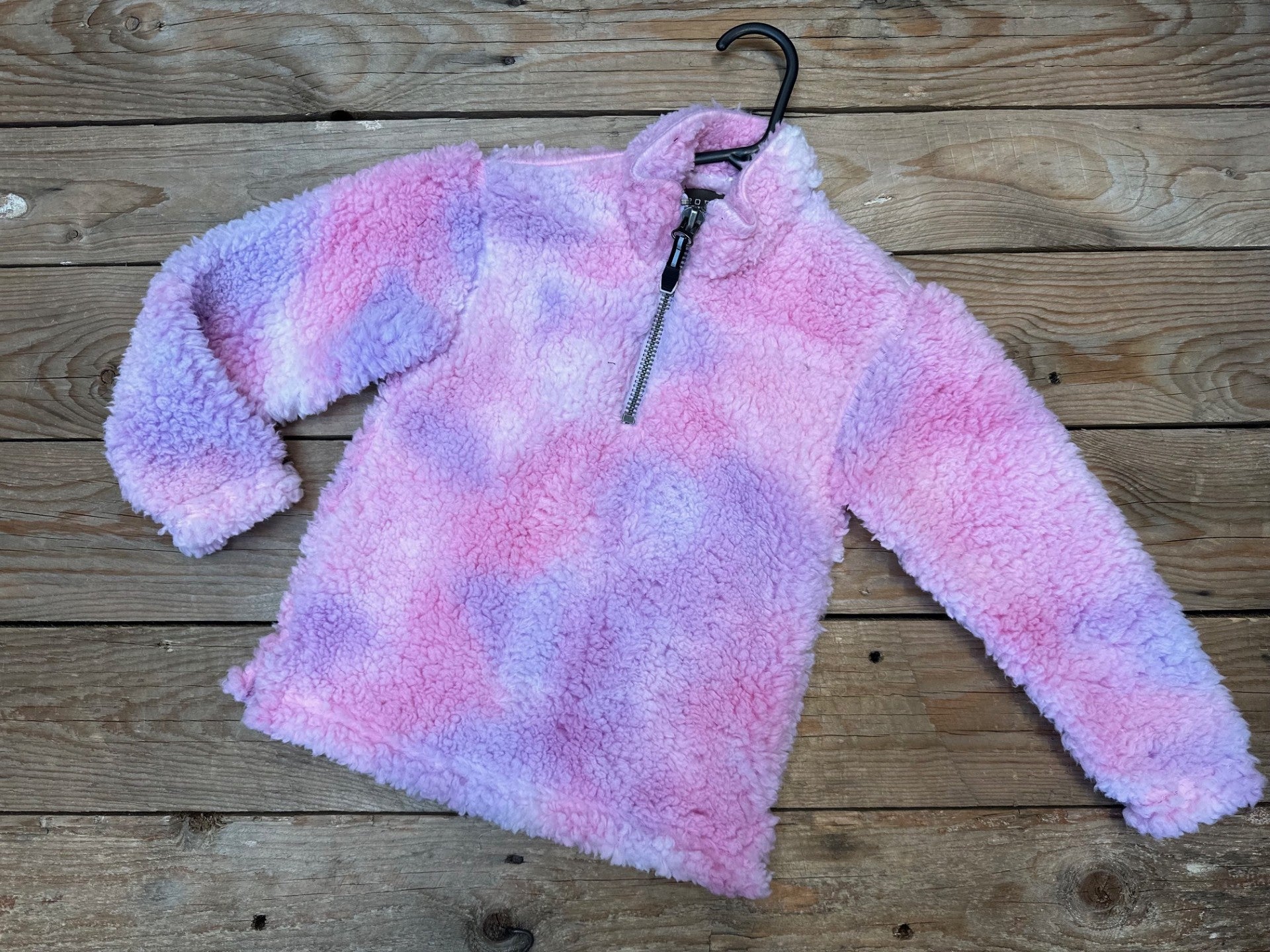 Girls Kids Roper Fluffy Polar Fleece Pullover - Pink (6865314775117)