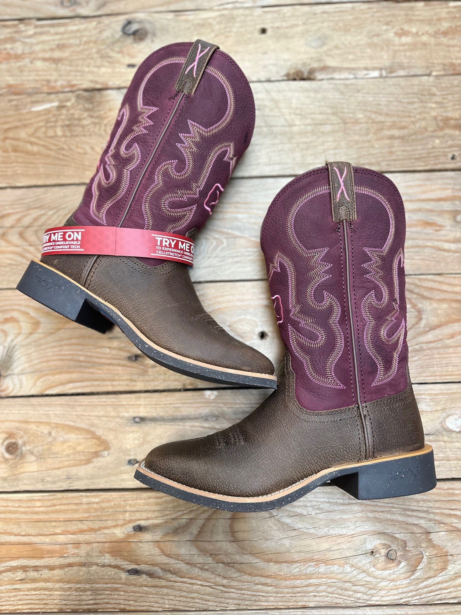 Womens Twisted X 11" Tech X2 Boot - Pink / Brunette (7495251132493)