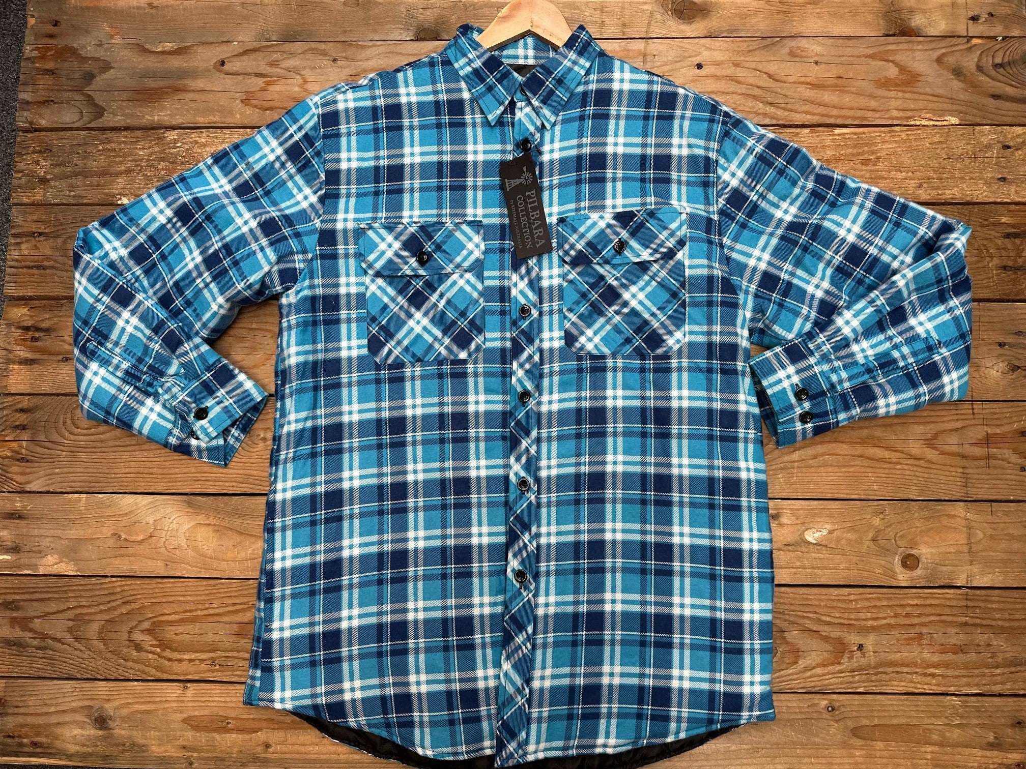 Mens Ritemate Flannelette Open Front Quilted Shirt / Jacket - Choose Colour (7504140140621)