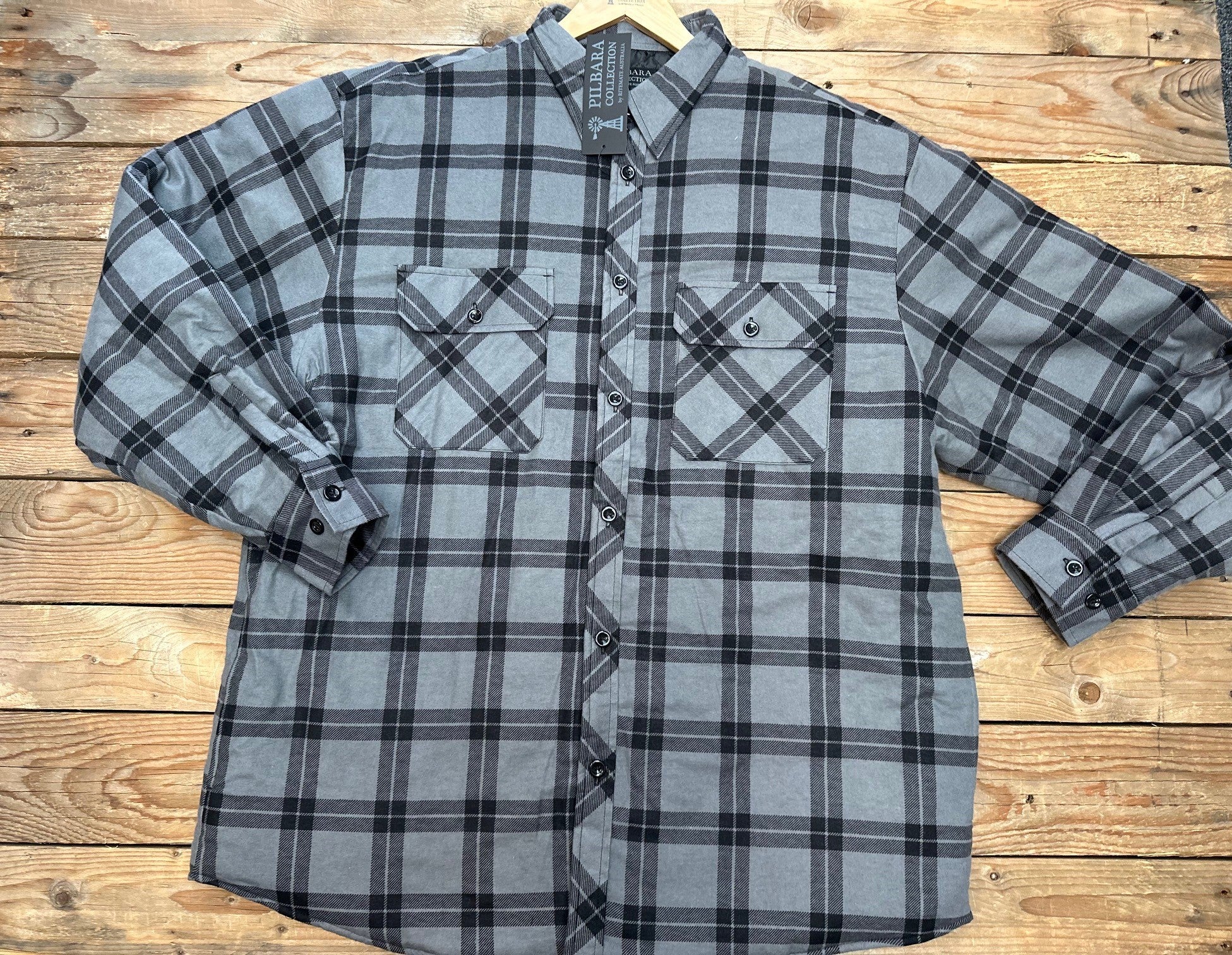 Mens Ritemate Flannelette Open Front Quilted Shirt / Jacket - Choose Colour (7504140140621)