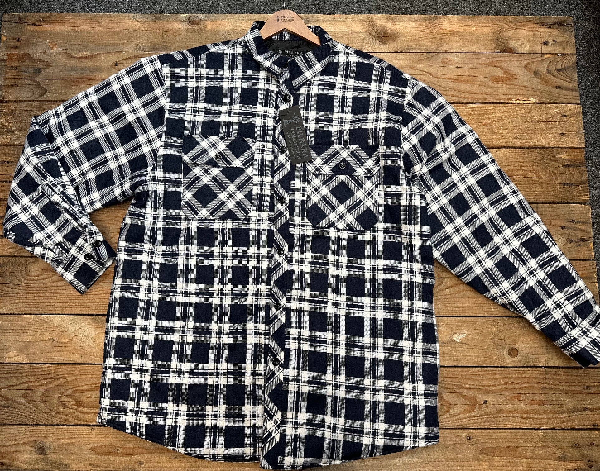 Mens Ritemate Flannelette Open Front Quilted Shirt / Jacket - Choose Colour (7504140140621)