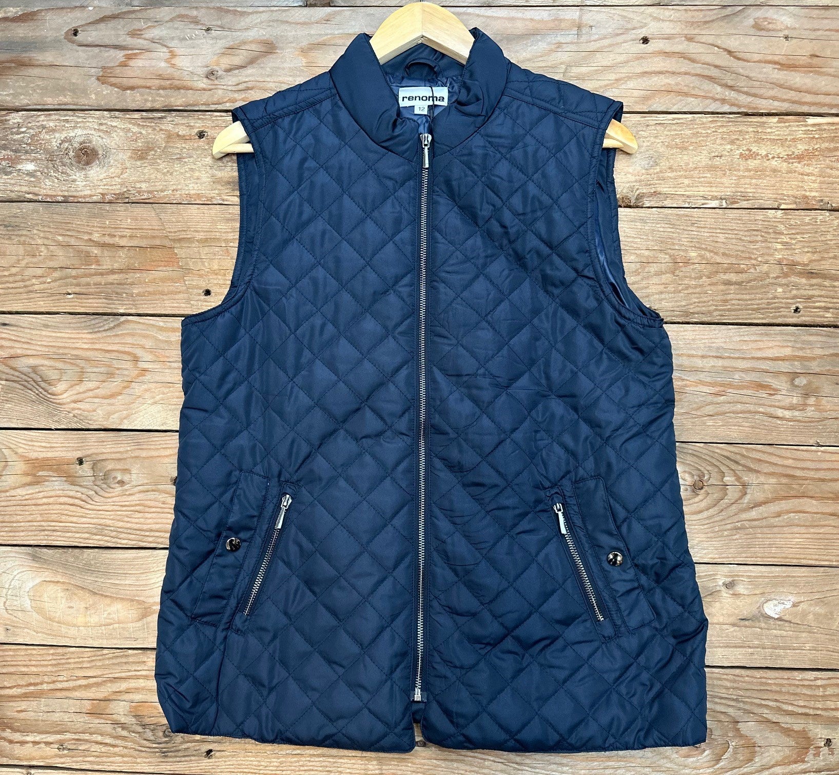 Womens Renoma Quilted Vest - Navy (7472652845133)