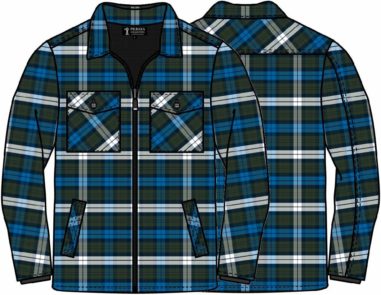 Mens Pilbara Sherpa Lined Fleece Jacket - 3 Options (7314951340109)