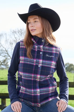 Womens Wrangler Selma Vest - Navy (7472655433805)