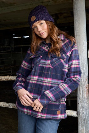 Womens Wrangler Selma Shirt Jacket - Navy (7472655499341)
