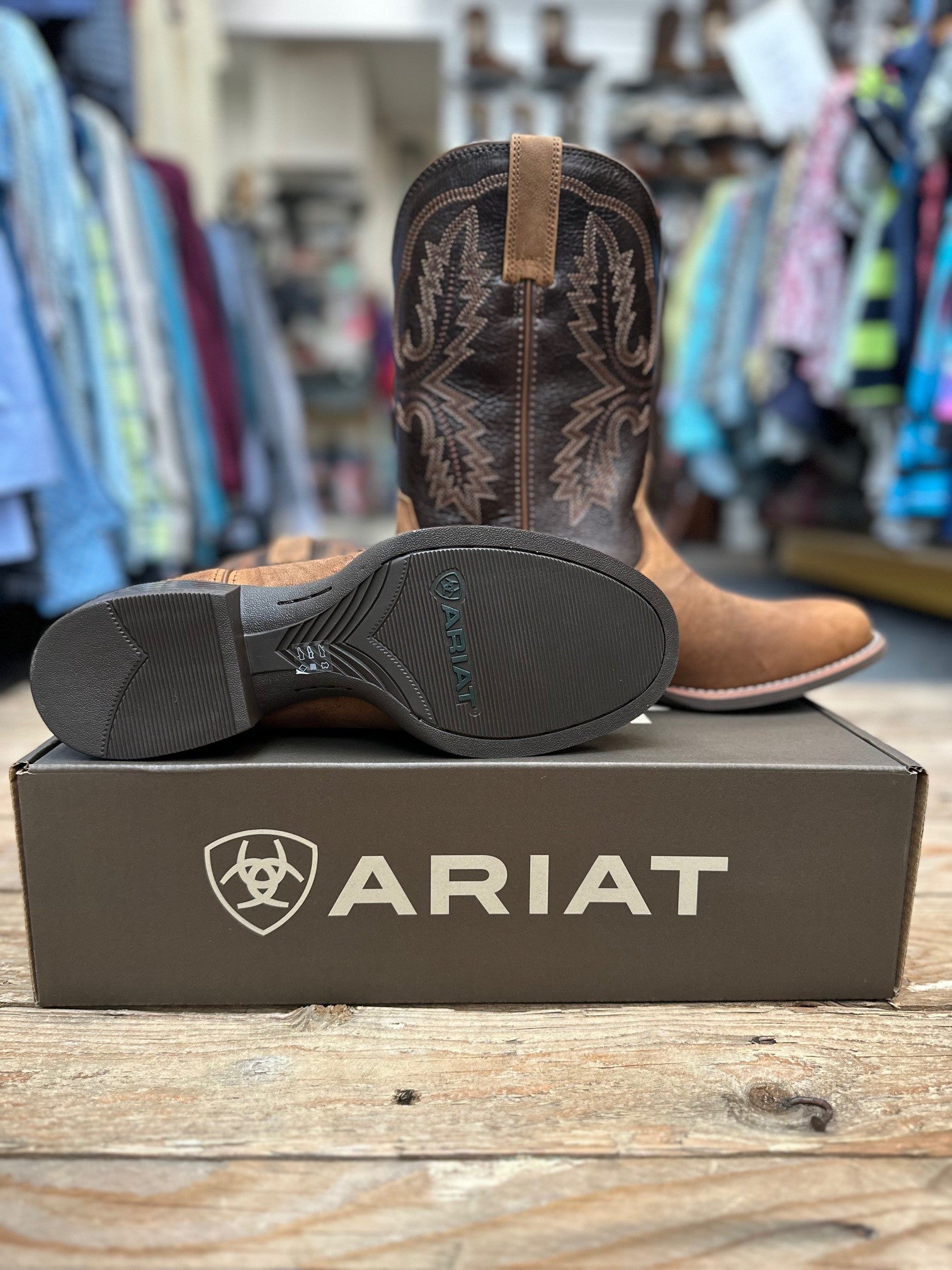 Mens Ariat Sport Stratten - Sorrel Crunch / Bitter Brown (6974628724813)