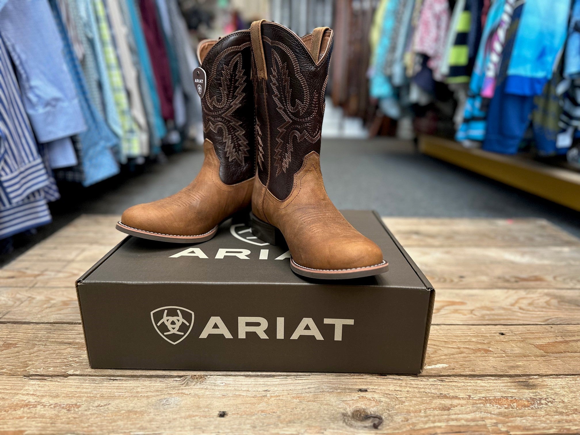 Mens Ariat Sport Stratten - Sorrel Crunch / Bitter Brown (6974628724813)