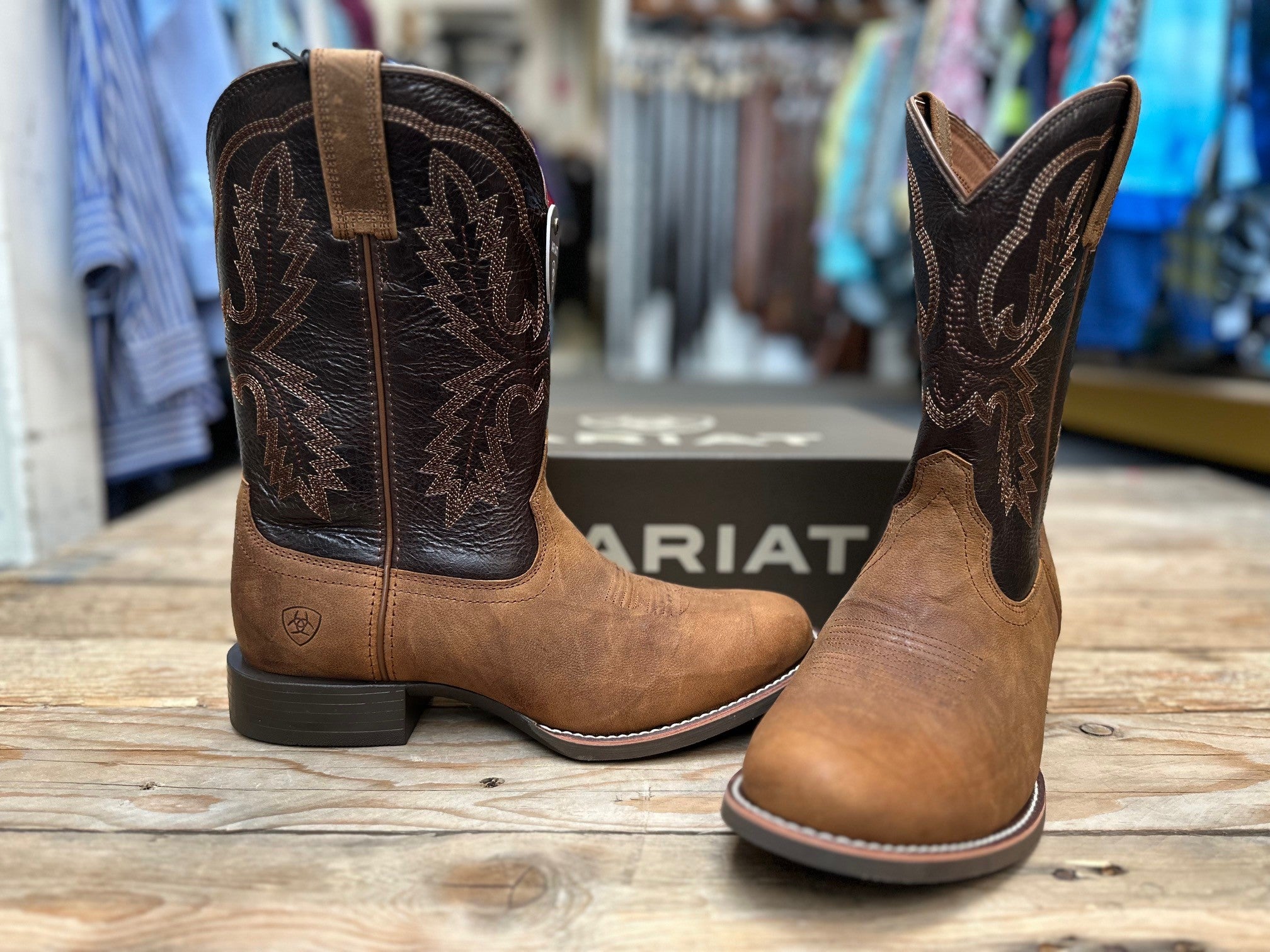 Mens Ariat Sport Stratten - Sorrel Crunch / Bitter Brown (6974628724813)