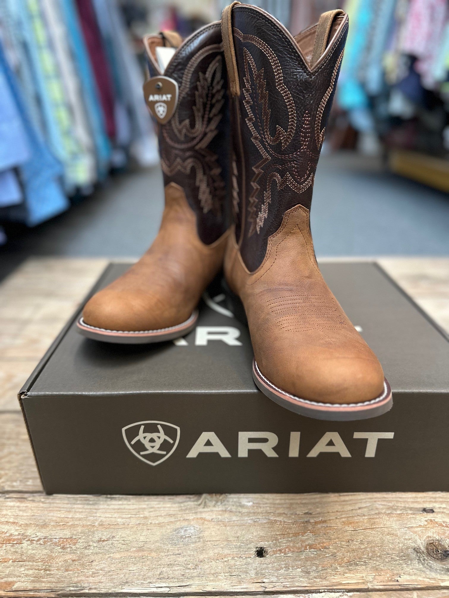 Mens Ariat Sport Stratten - Sorrel Crunch / Bitter Brown (6974628724813)