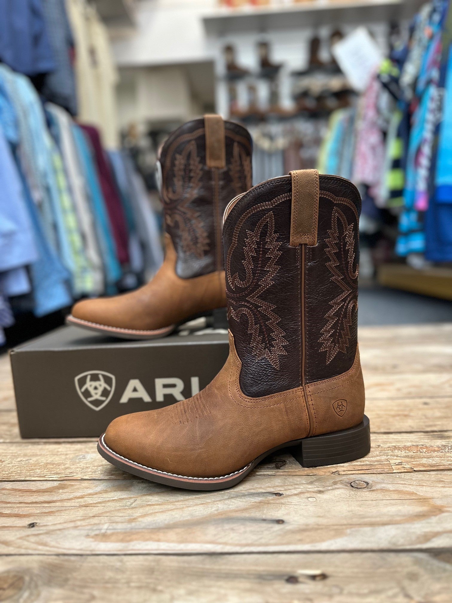 Mens Ariat Sport Stratten - Sorrel Crunch / Bitter Brown (6974628724813)