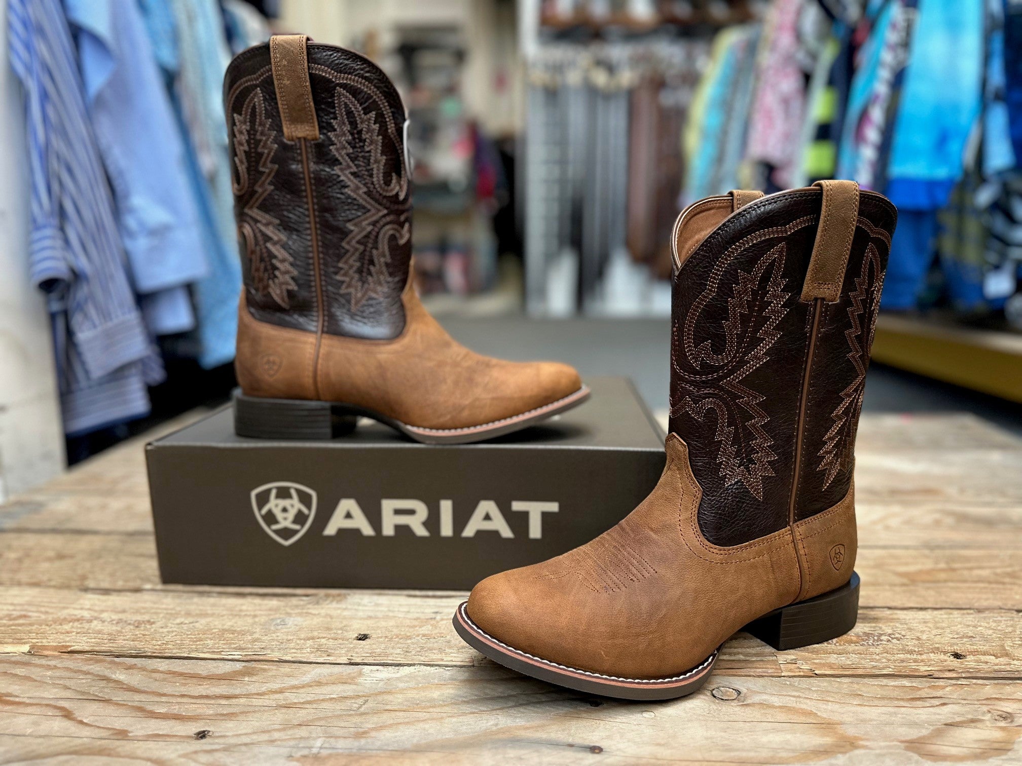 Mens Ariat Sport Stratten - Sorrel Crunch / Bitter Brown (6974628724813)