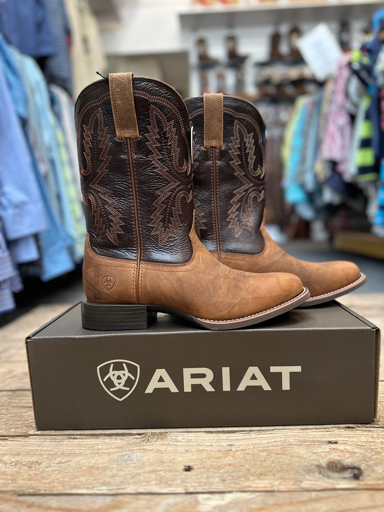 Mens Ariat Sport Stratten - Sorrel Crunch / Bitter Brown (6974628724813)