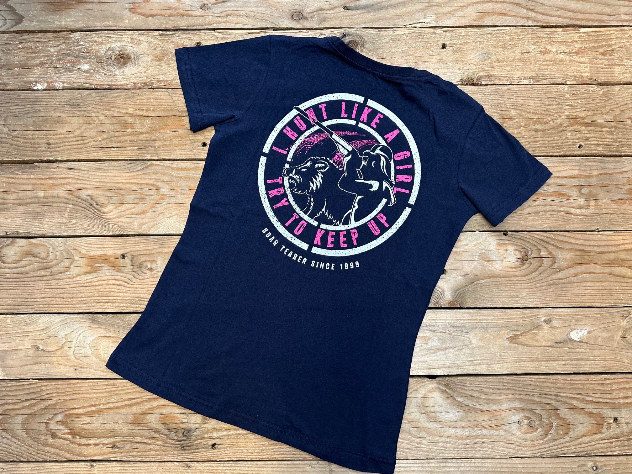 Womens Boar Tearer Sutton Tee Tshirt - Navy (7351231283277)