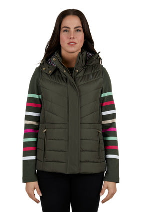 Womens Thomas Cook Mayfield Vest - Khaki (7041900347469)