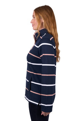 Womens Thomas Cook Matilda 1/4 Zip Rugby Shirt - Navy (7453215293517)
