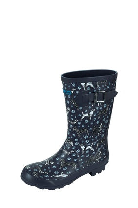 Womens Thomas Cook Launceston Gumboot - Navy Dogs (7453140844621)