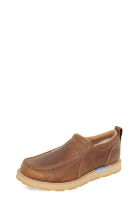 Mens Twisted X Cell Stretch Wedge Slip on Moc - Rust Brown (7495251558477)