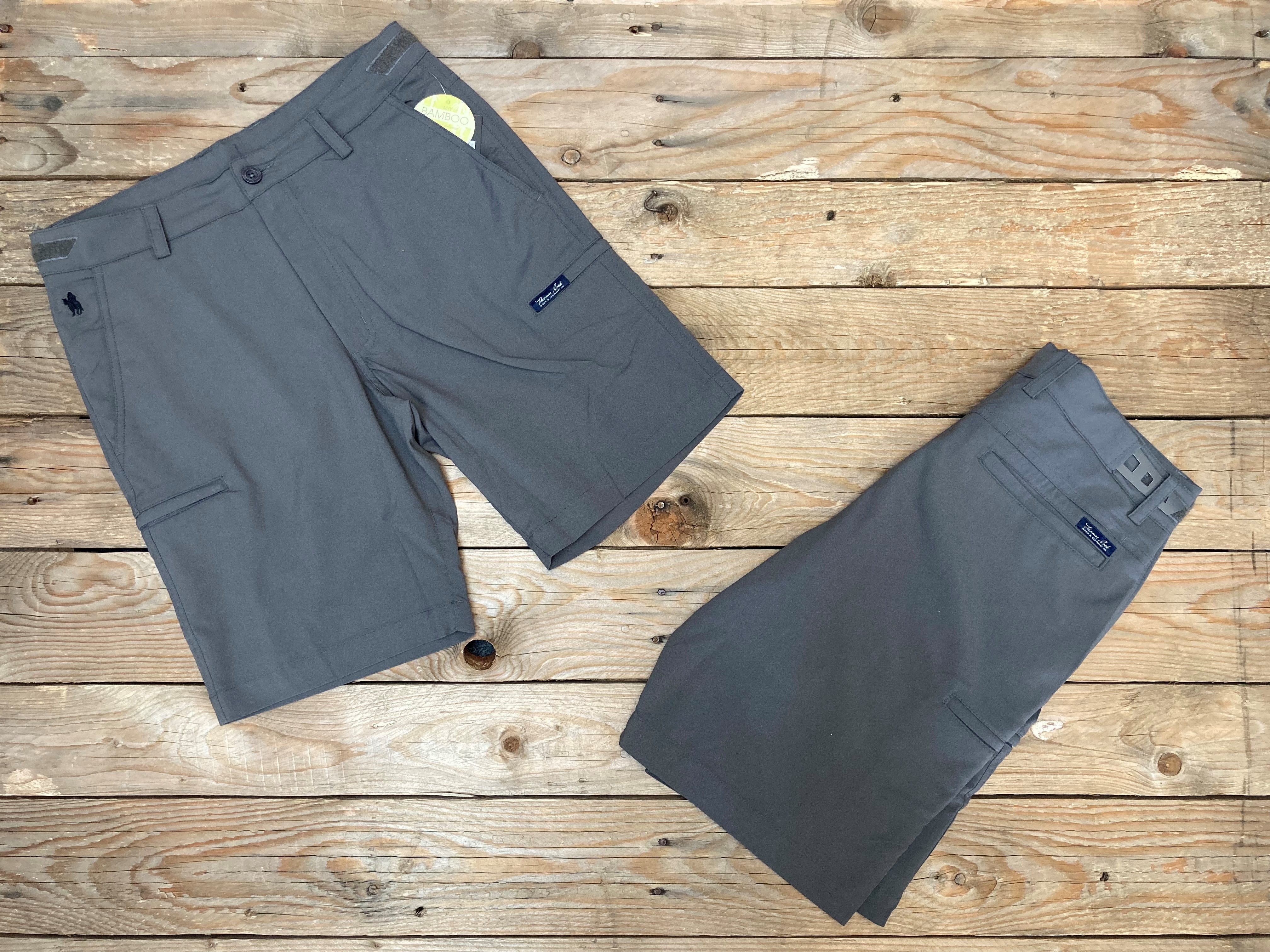 Mens Thomas Cook Adventure Collection Walcott Bamboo Shorts - Charcoal (6921878929485)