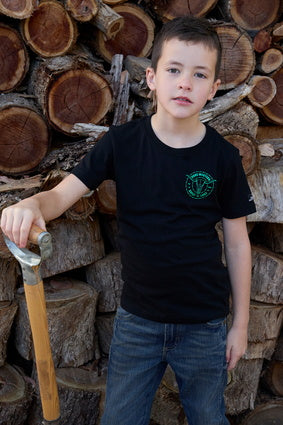 Boys Pure Western Walker Tee Tshirt - Black (7328000868429)