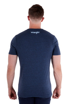 Mens Wrangler Bolton Tee Tshirt - Navy Marle (6894507098189)