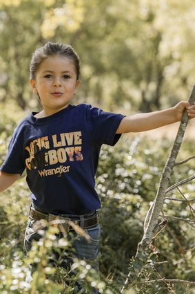 Boys Kids Wrangler Payne Tee Tshirt - Navy (6894510440525)