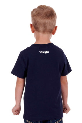 Boys Kids Wrangler Payne Tee Tshirt - Navy (6894510440525)