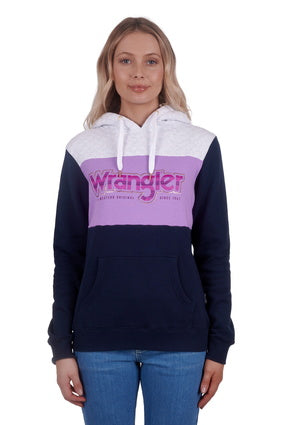 Womens Wrangler Salley Pullover Hoodie - Navy / White Marle (7025730027597)