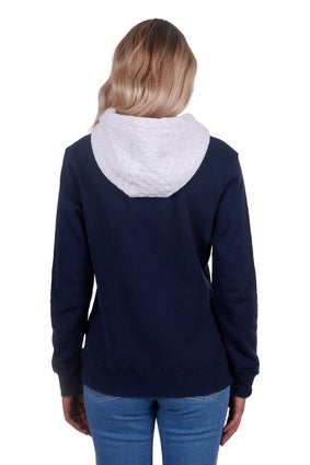 Womens Wrangler Salley Pullover Hoodie - Navy / White Marle (7025730027597)