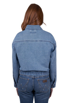 Womens Wrangler Lindy Jacket - Denim / Multi (7452427321421)