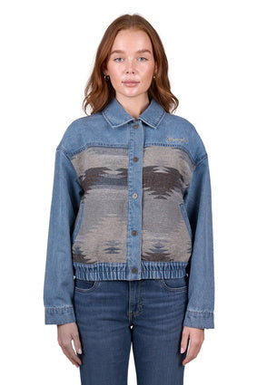 Womens Wrangler Lindy Jacket - Denim / Multi (7452427321421)