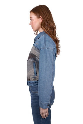 Womens Wrangler Lindy Jacket - Denim / Multi (7452427321421)