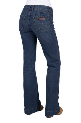 Womens Wrangler Mae Blair Trouser Jean - Mid Indigo (7452425355341)