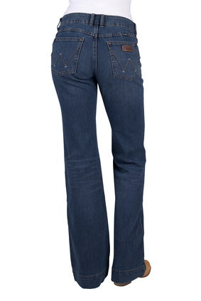 Womens Wrangler Mae Blair Trouser Jean - Mid Indigo (7452425355341)