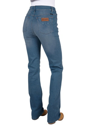 Womens Wrangler Paige High Rise Boot Cut Jean - Faded Sky (7452425388109)