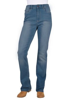 Womens Wrangler Paige High Rise Boot Cut Jean - Faded Sky (7452425388109)