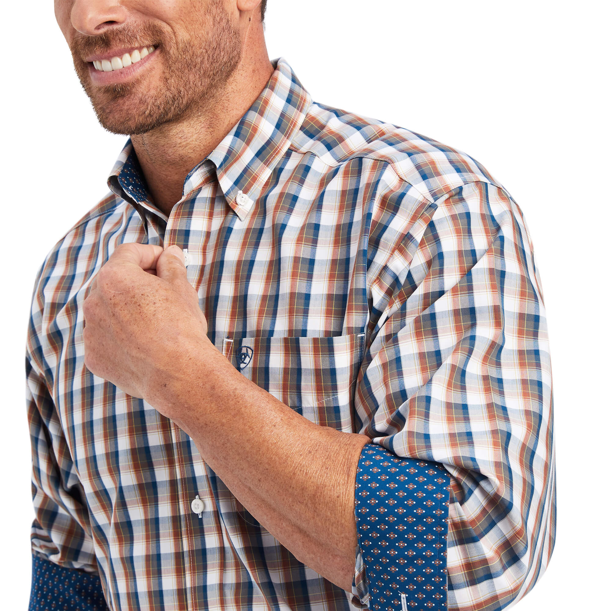 Mens Ariat Wrinkle Free Scout - Classic Long Sleeve Shirt (6857139880013)
