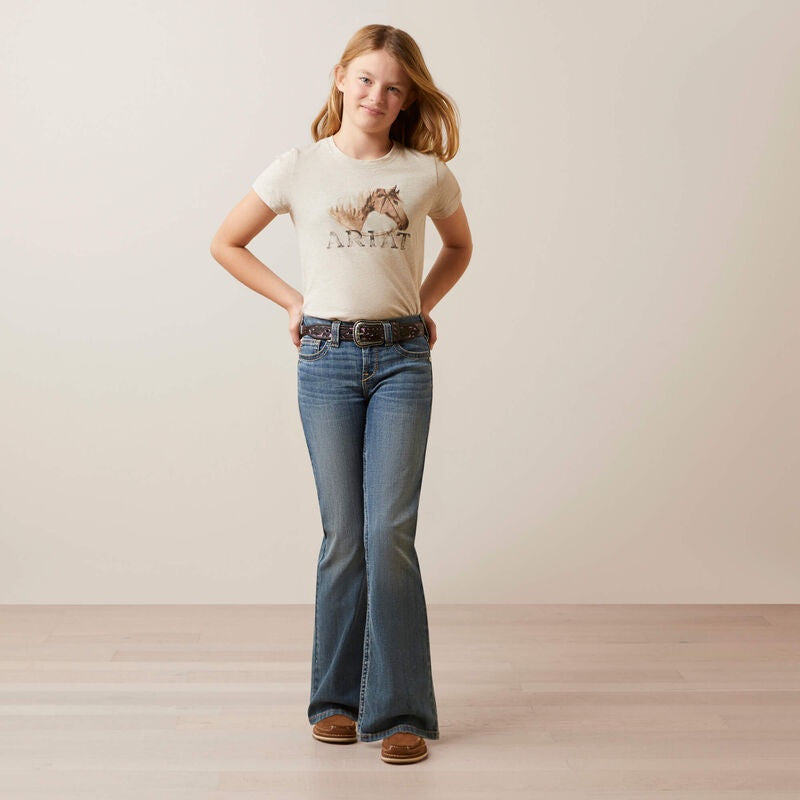 Girls Ariat REAL Boot Cut Jean - Leila Eleanor (6912279642189)