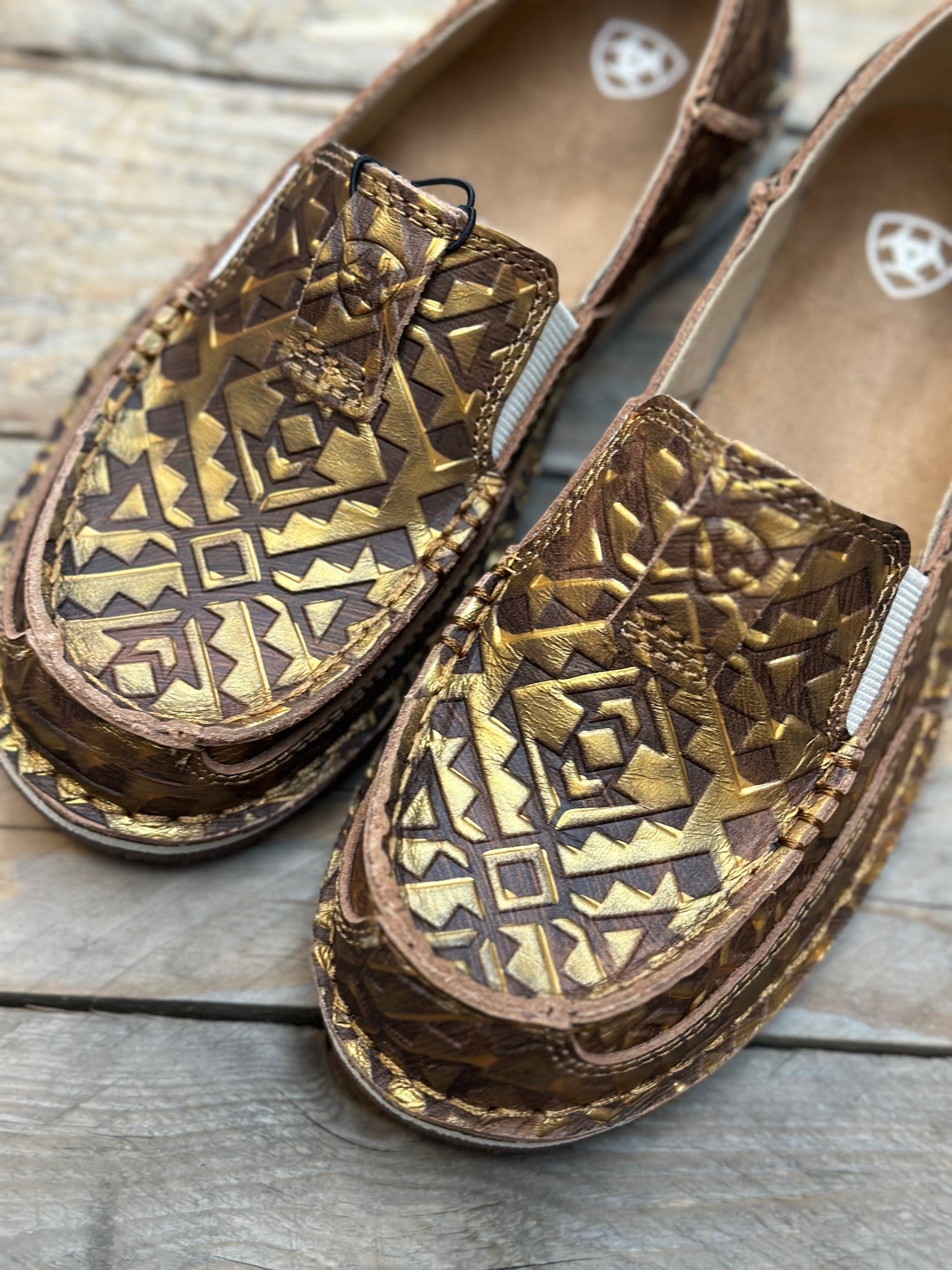 Womens Ariat Cruiser Slip on Shoe - Copper Blanket Embossed (6854970277965)