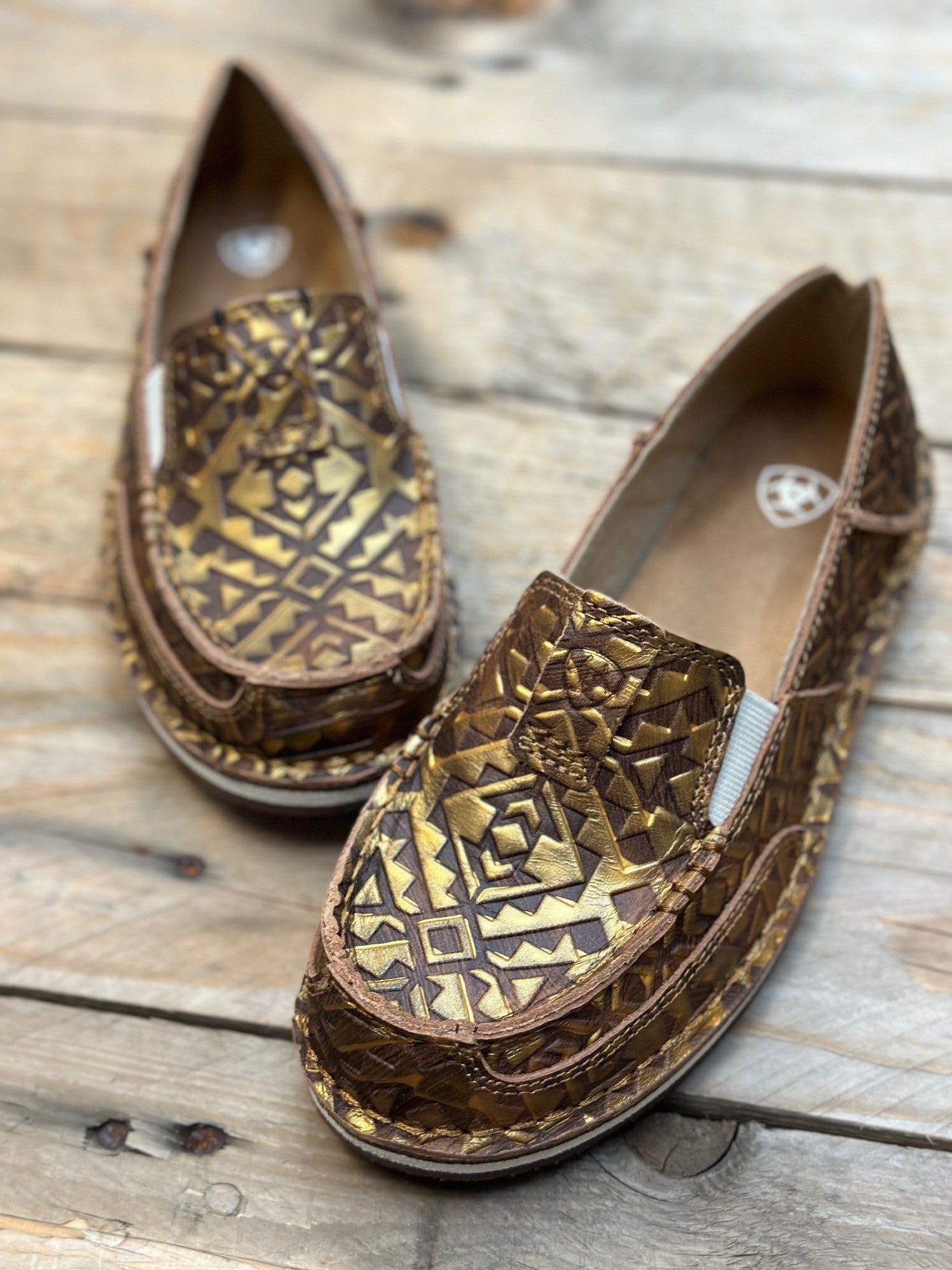 Womens Ariat Cruiser Slip on Shoe - Copper Blanket Embossed (6854970277965)