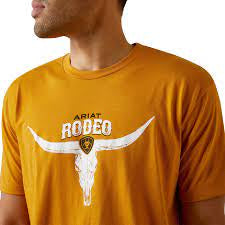 Mens Ariat Rodeo Skull Tee Tshirt - Buckhorn Heather (6917247860813)