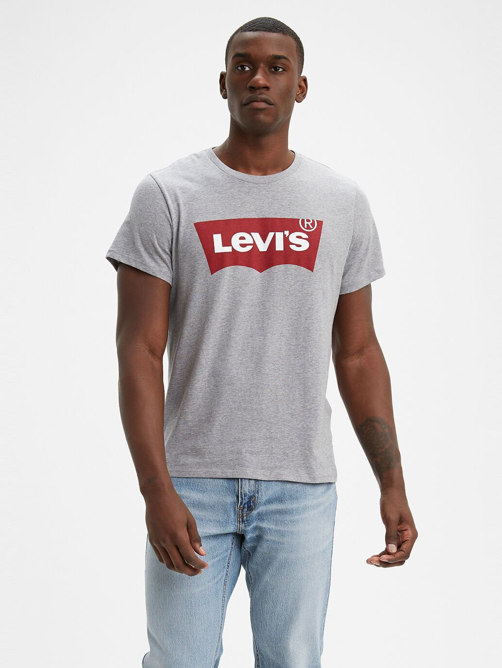 Mens Levi's Graphic Logo Tee - Grey (6896439754829)